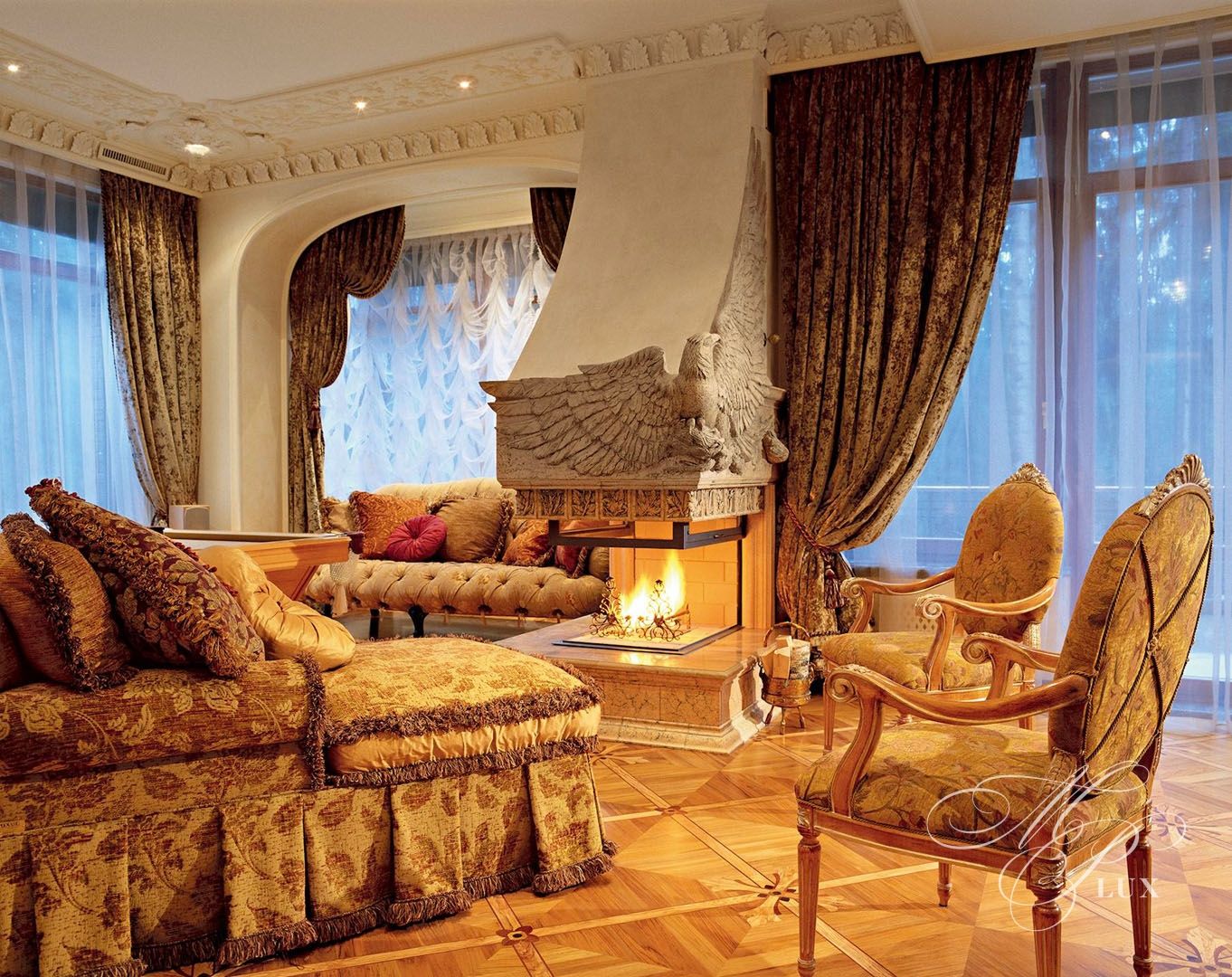 Горки21 beautiful fireplace by marina putilovskaya