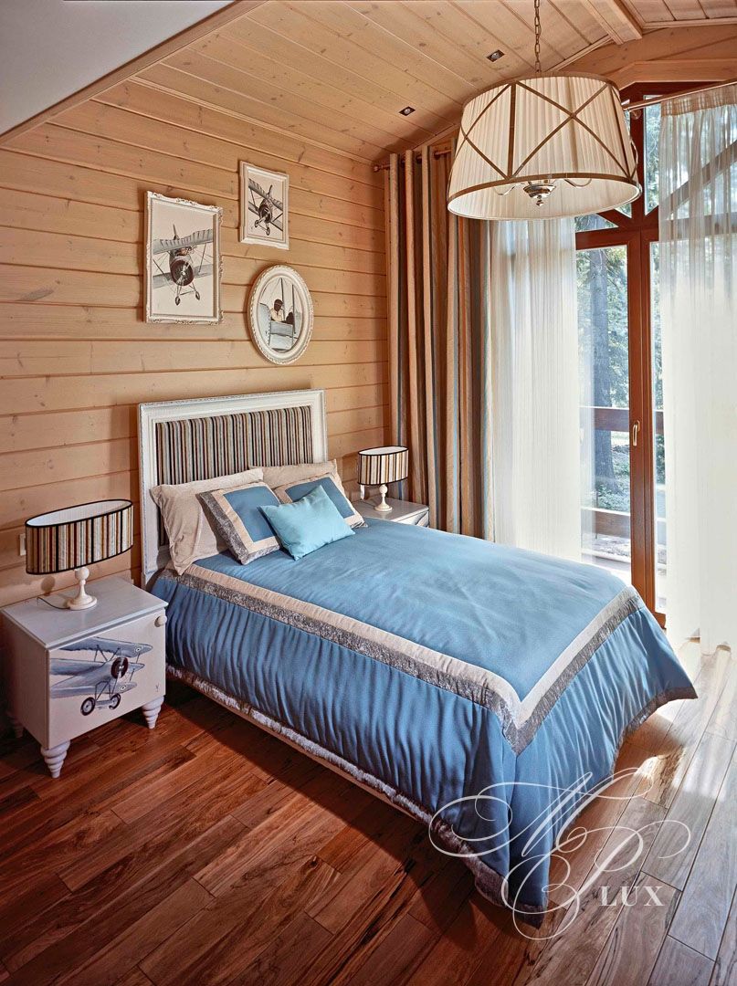 спальня в голубом цвете