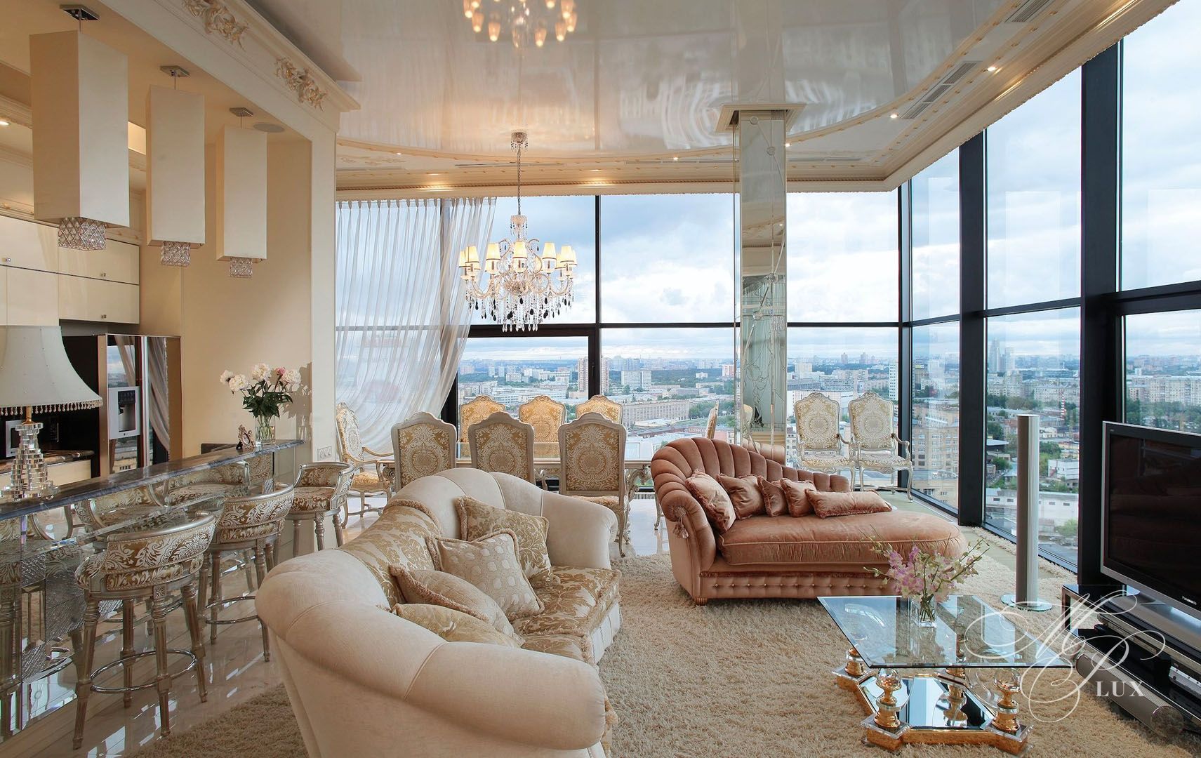 beautiful penthouse design in moscow