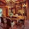 dining room in wooden house