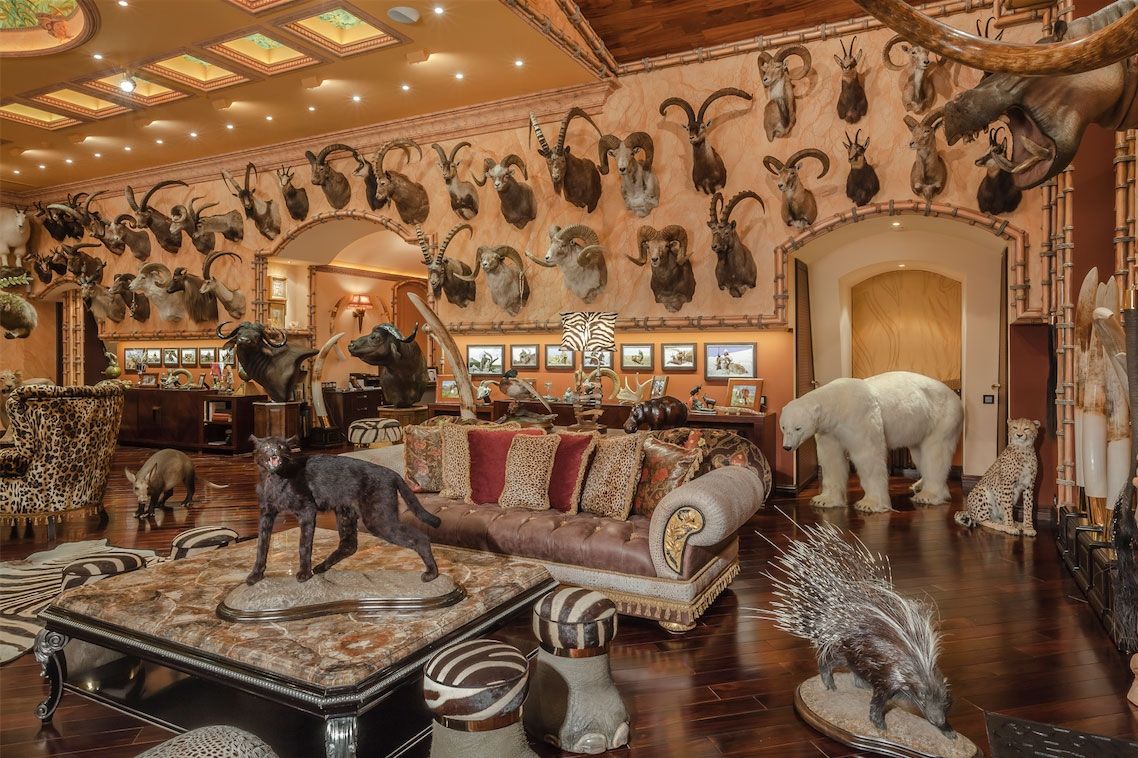 охотничий зал дизайн интерьера